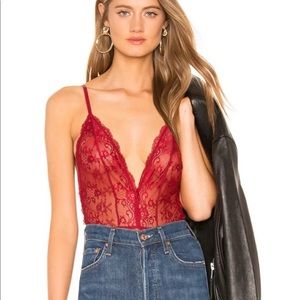 Red Lace Bodysuit